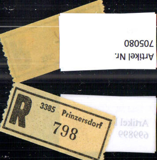 705080 Registration slip, Reko slip, R slip, Prinzersdorf