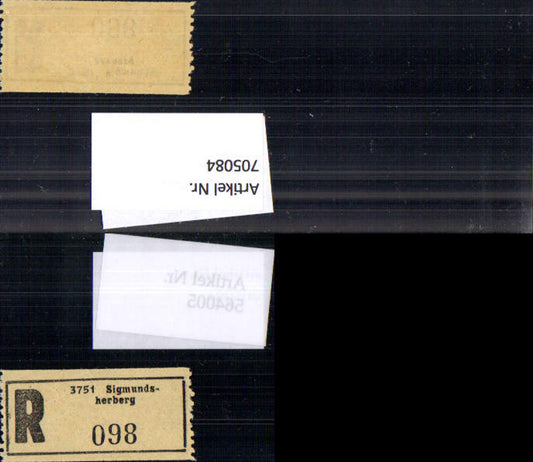 705084 Registration slip Reko slip R-slip Sigmundsherberg