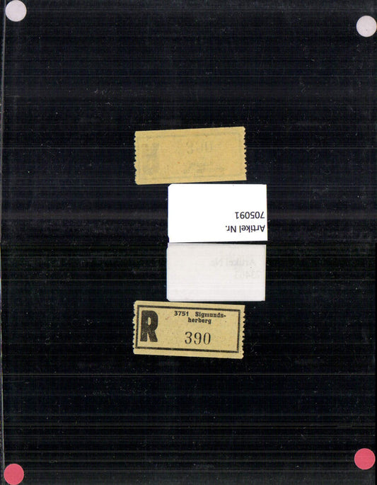 705091 Registration slip Reko slip R-slip Sigmundsherberg
