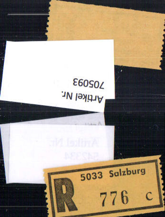 705093 Registration slip Reko slip R-slip Salzburg