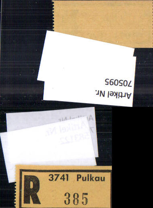 705095 Registration slip Reko slip R slip Pulkau