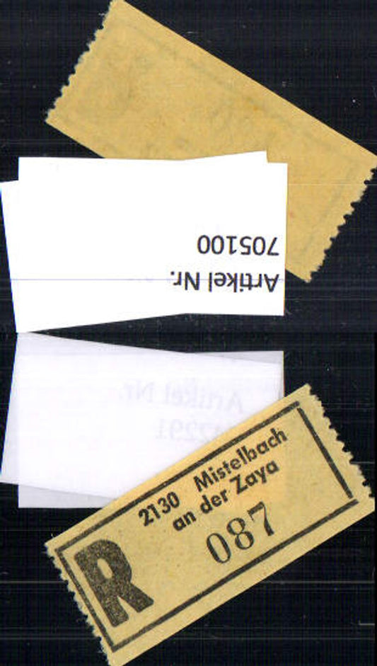 705100 Registration slip Reko slip R-slip Mistelbach an der Zaya