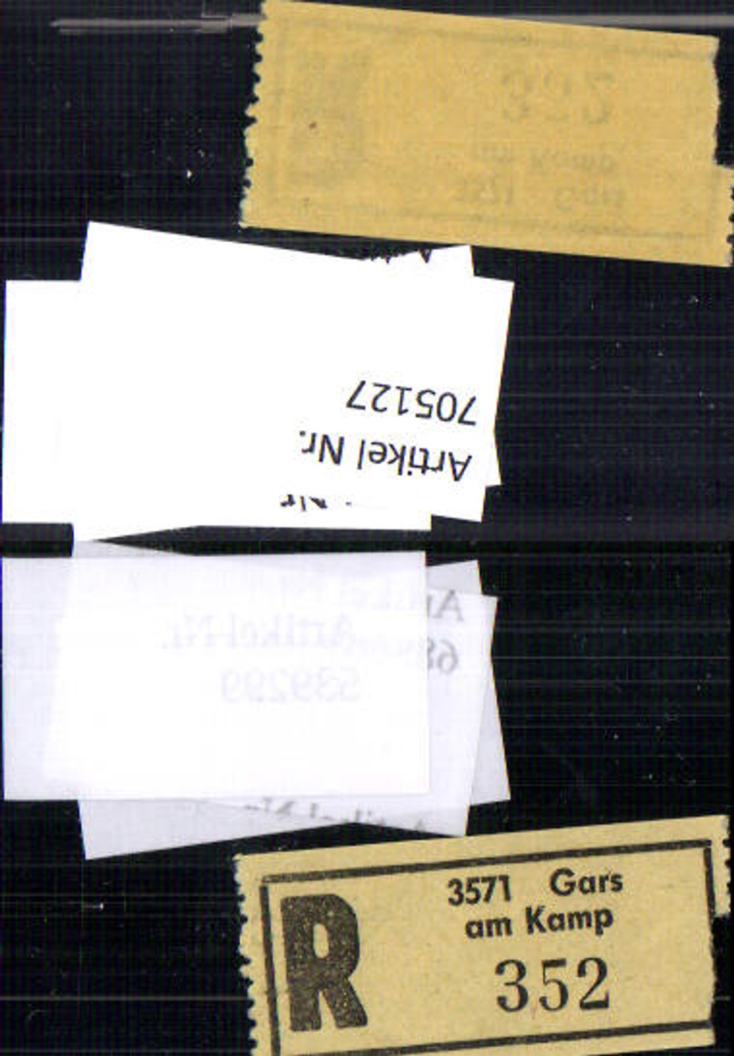 705127 Registration slip, Reko slip, R slip, Gars am Kamp