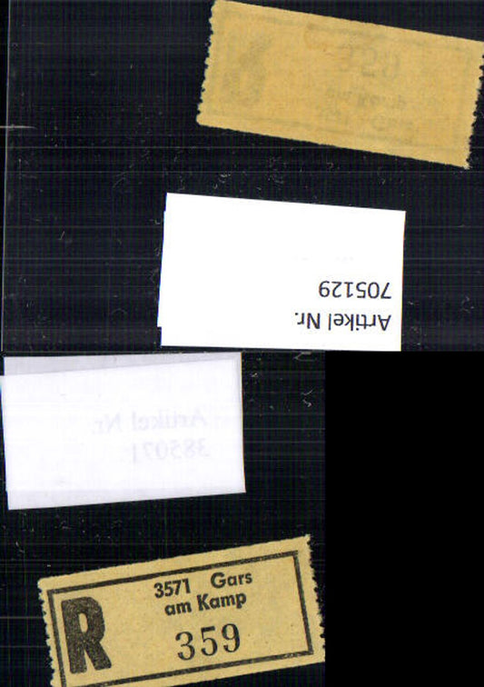 705129 Registration slip, Reko slip, R slip, Gars am Kamp