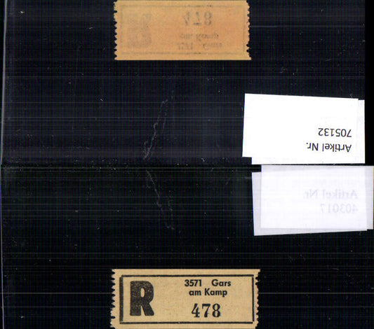 705132 Registration slip, Reko slip, R slip, Gars am Kamp