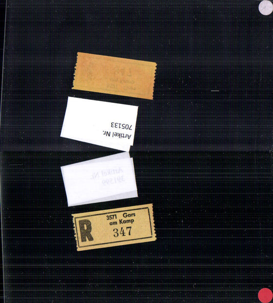 705133 Registration slip, Reko slip, R slip, Gars am Kamp