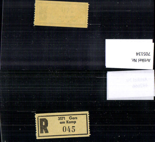 705134 Registration slip, Reko slip, R slip, Gars am Kamp