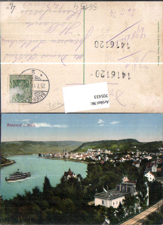 705433 Boppard on the Rhine, ship/steamer