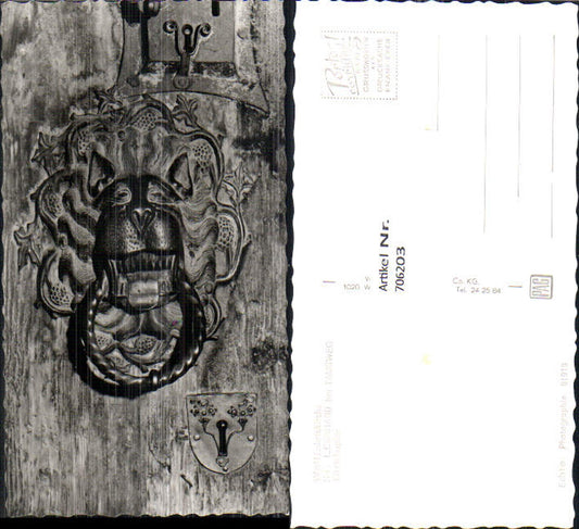 706203 Photo AK St. Leonhard near Tamsweg Pilgrimage Church Door Knocker Detail View