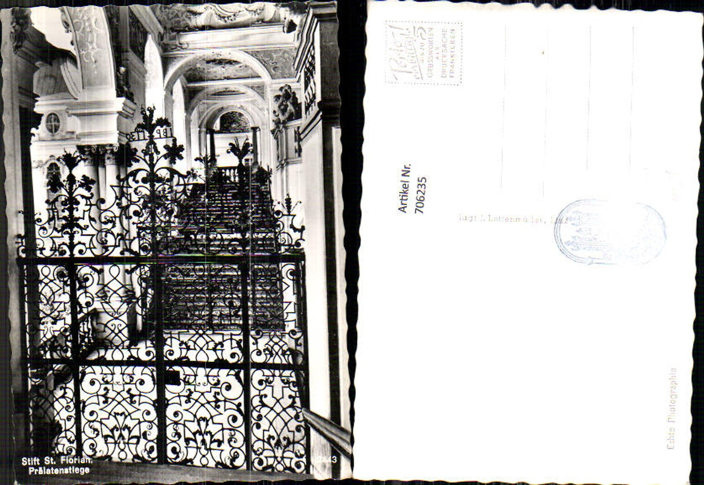 706235 Photo AK St. Florian Abbey Prelates' Staircase Iron Gate