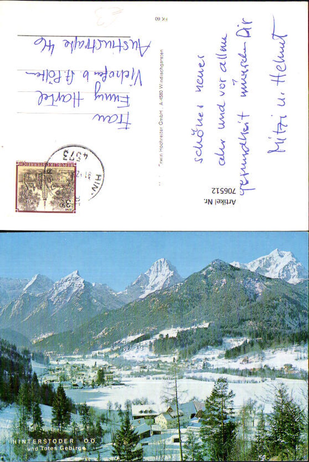 706512 Hinterstoder and Totes Gebirge, winter view