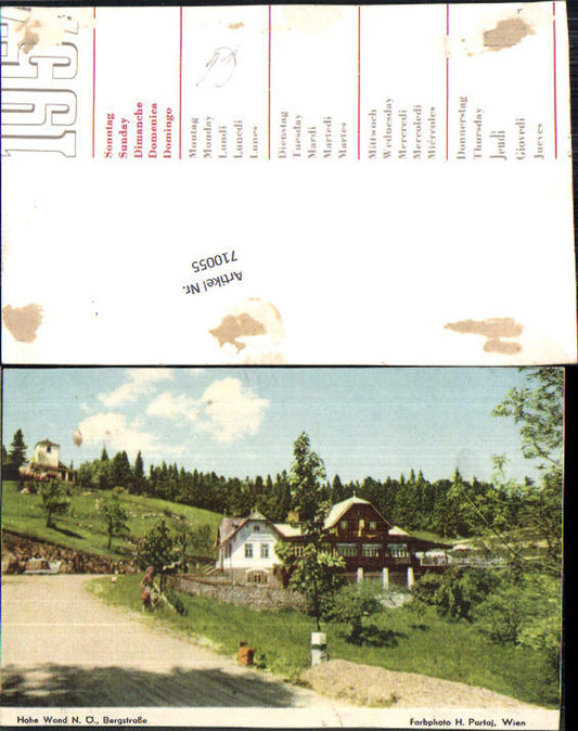 710055 Color photo Hohe Wand Stollhof Bergstraße Gasthaus