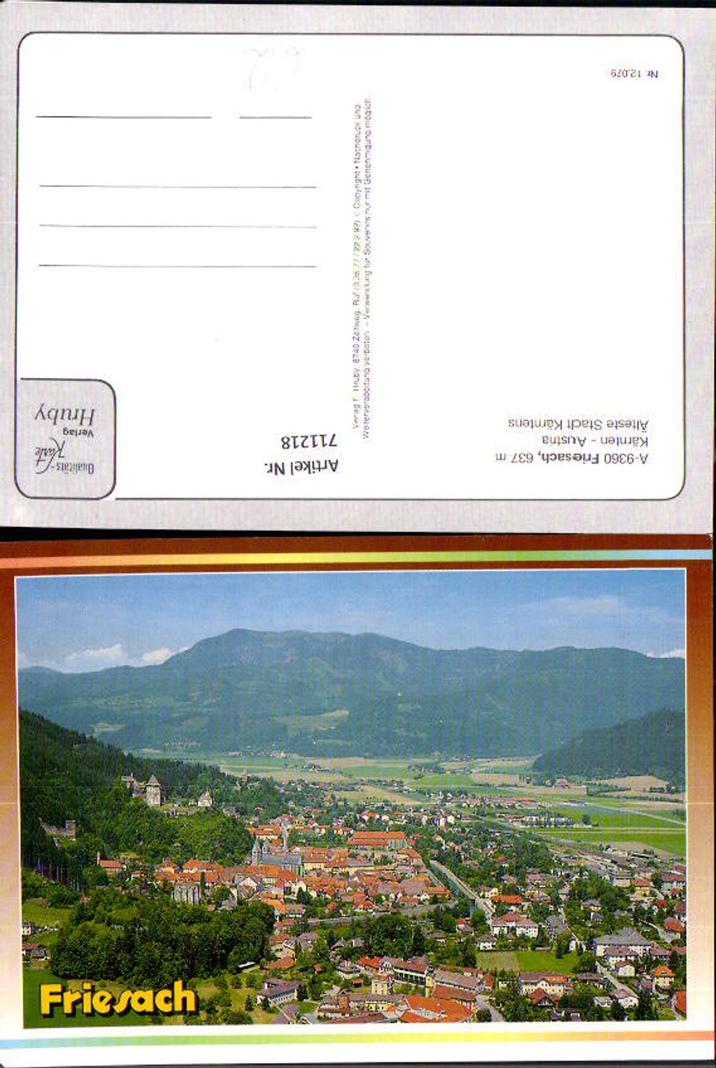711218 Friesach Totale mit Burgen