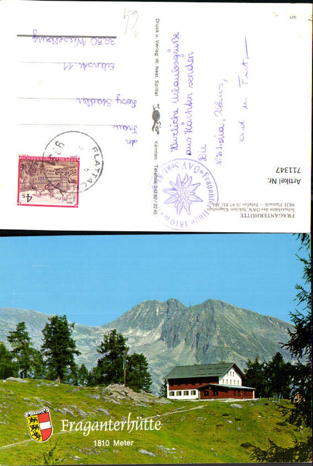 711347 Fraganterhütte Flattach