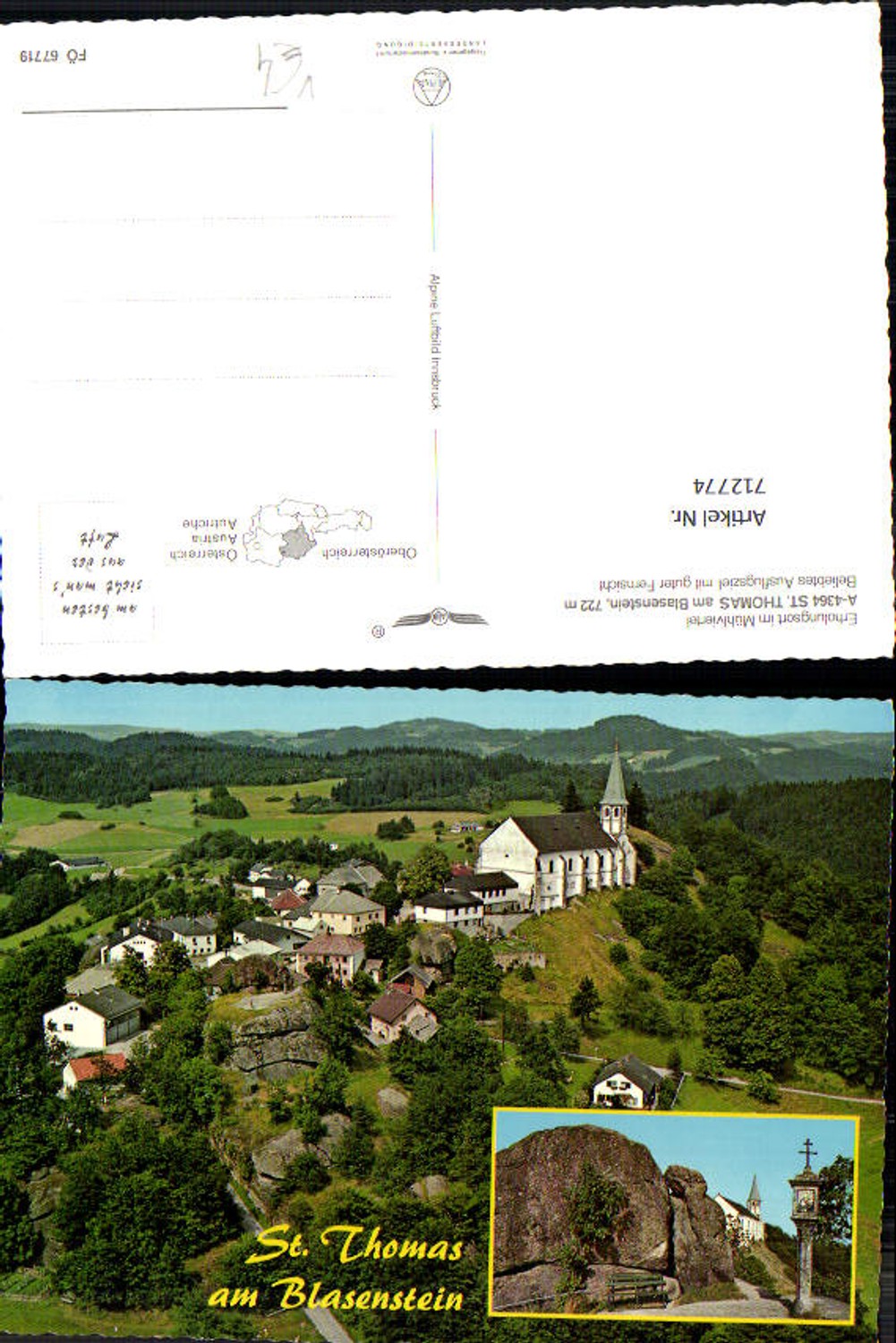 712774 Mehrbild AK St Thomas am Blasenstein pub Alpine Luftbild FÖ 67719