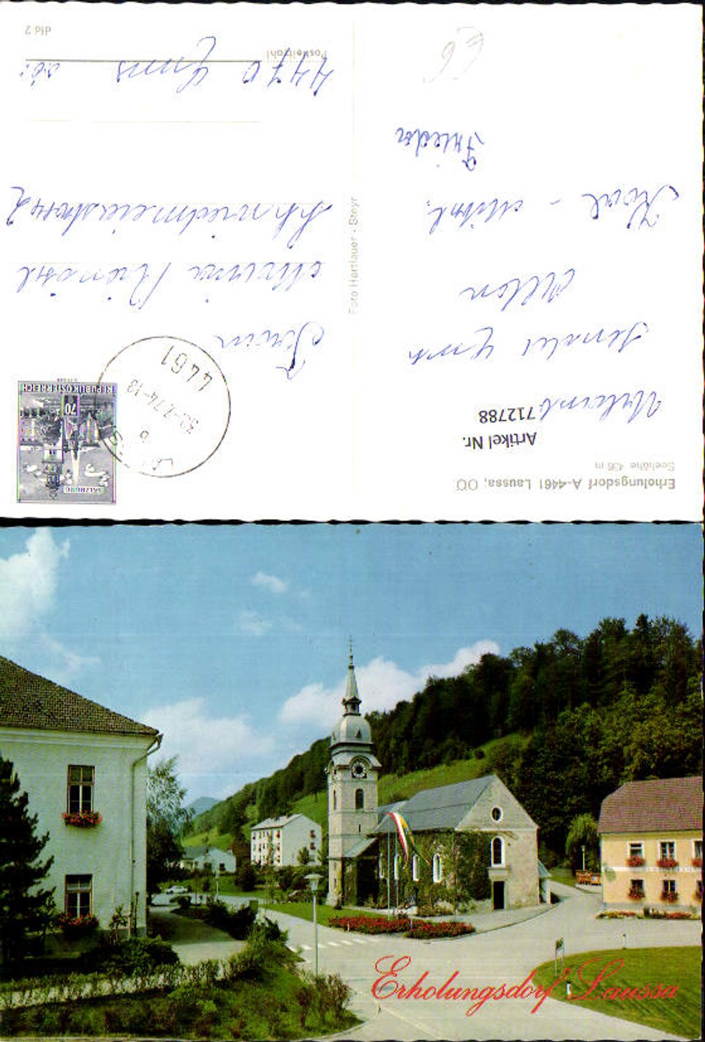 712788 Laussa Dorfpartie mit Kirche