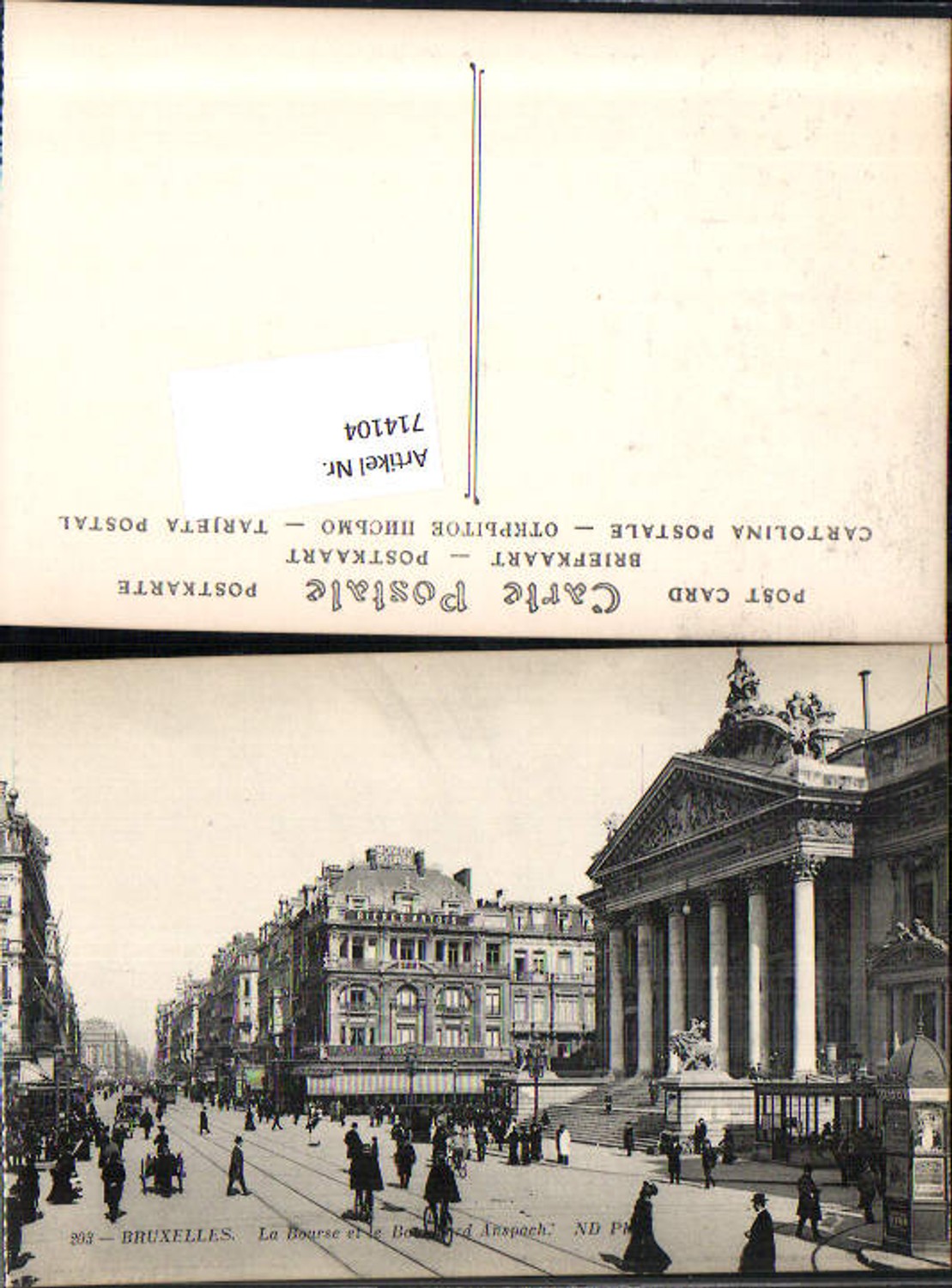 714104 Brüssel Bruxelles La Bourse Börse Boulevard Anspach