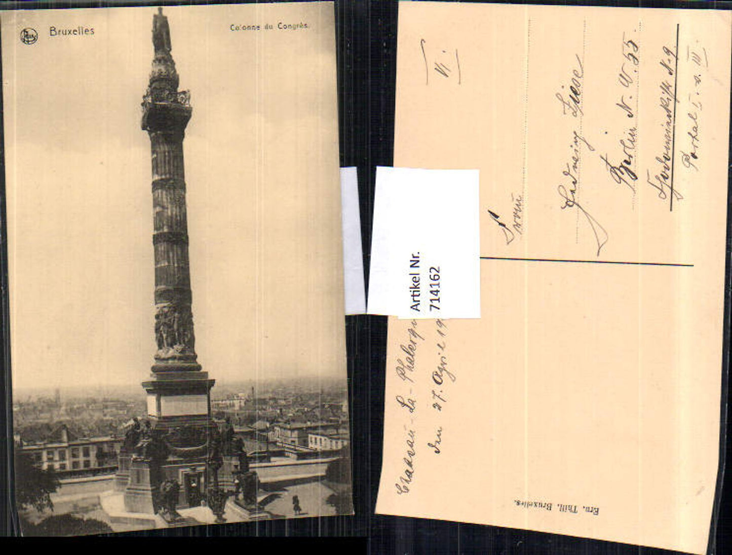 714162 Brüssel Bruxelles Colonne du Congres
