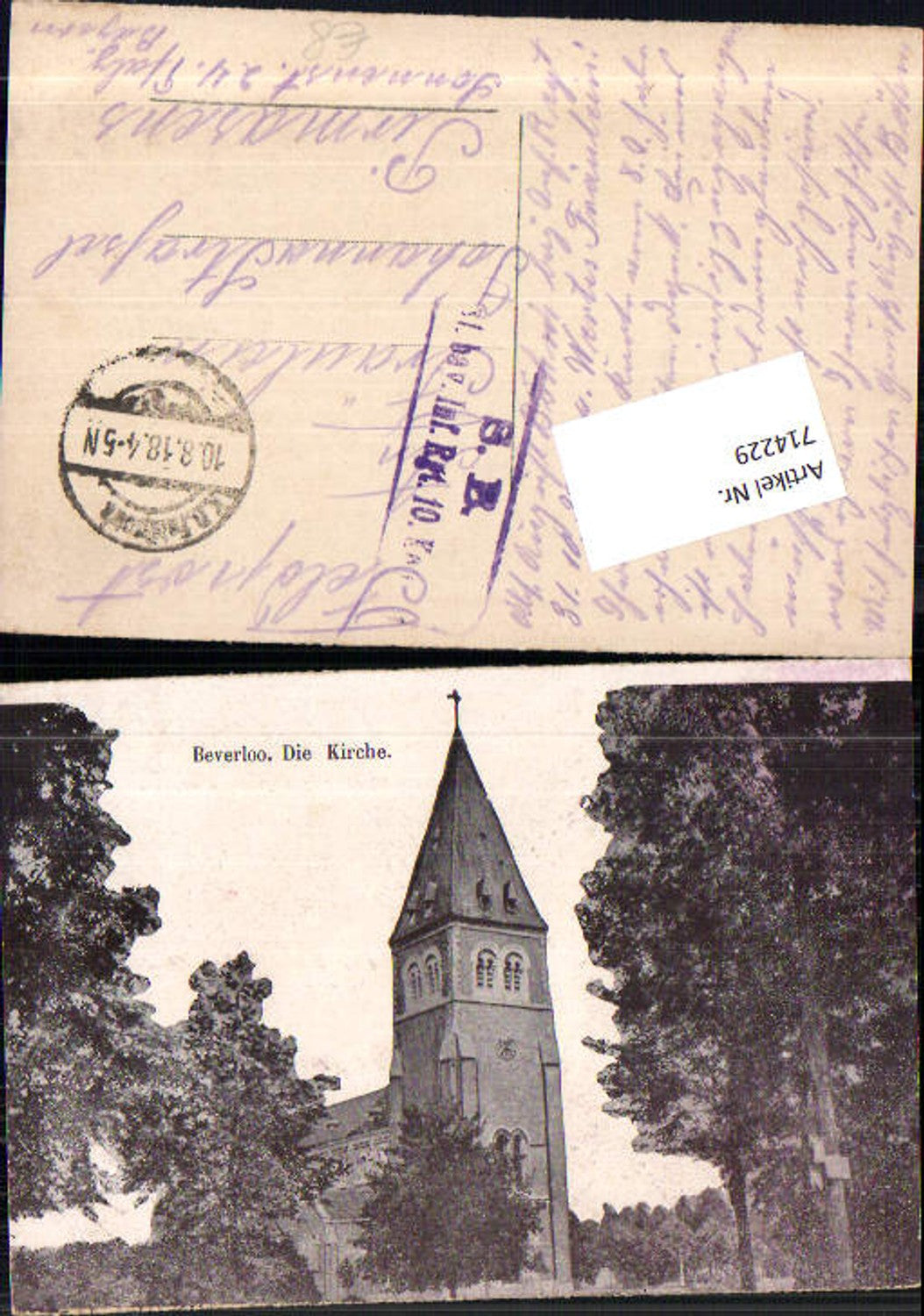 714229 Beverloo Church KD Field Post Pirmasens