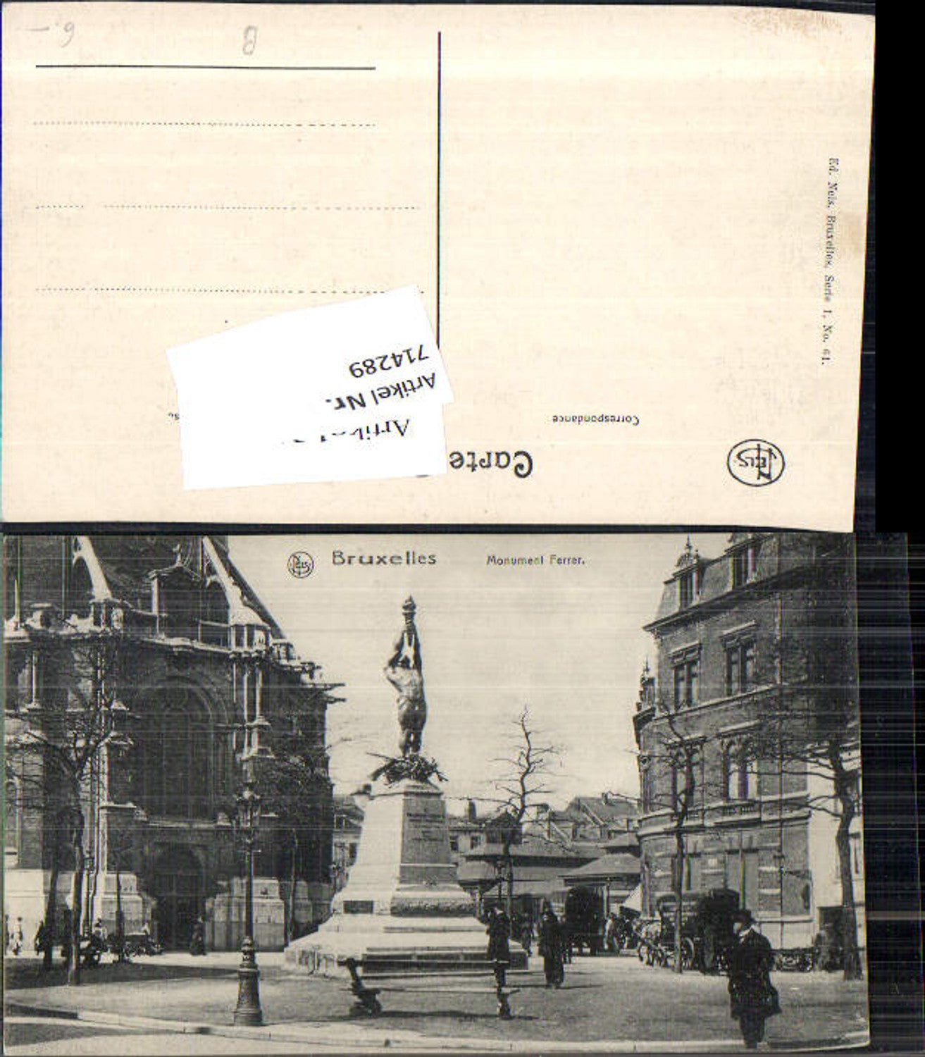 714289 Brussels Bruxelles Monument Ferrer