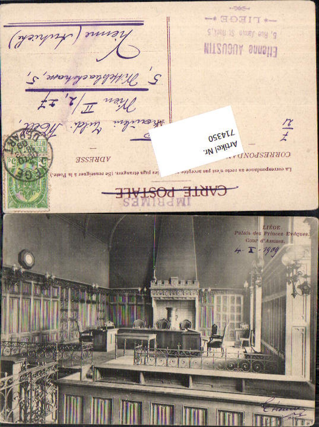 714350 Liege Liège Palais des Princess Eveques Cour d`Assises